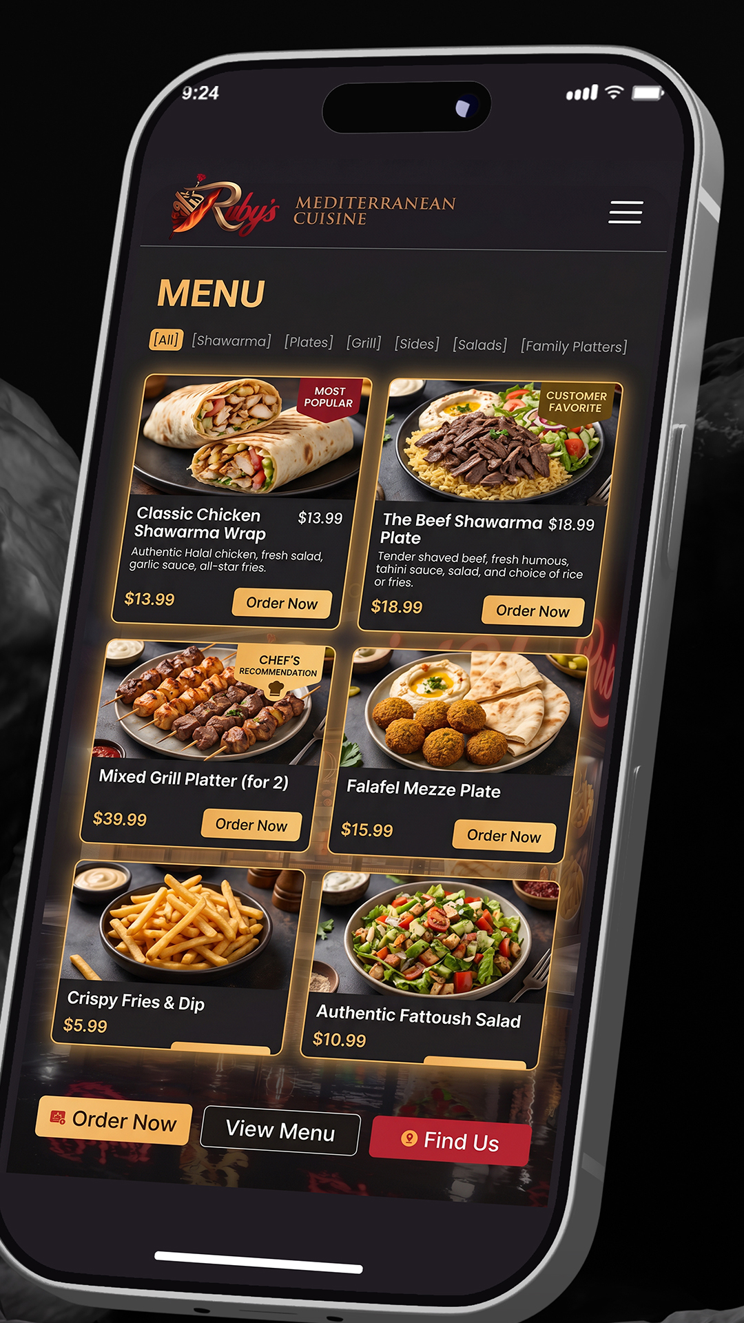 Ruby's Mediterranean Cuisine - work by Meison