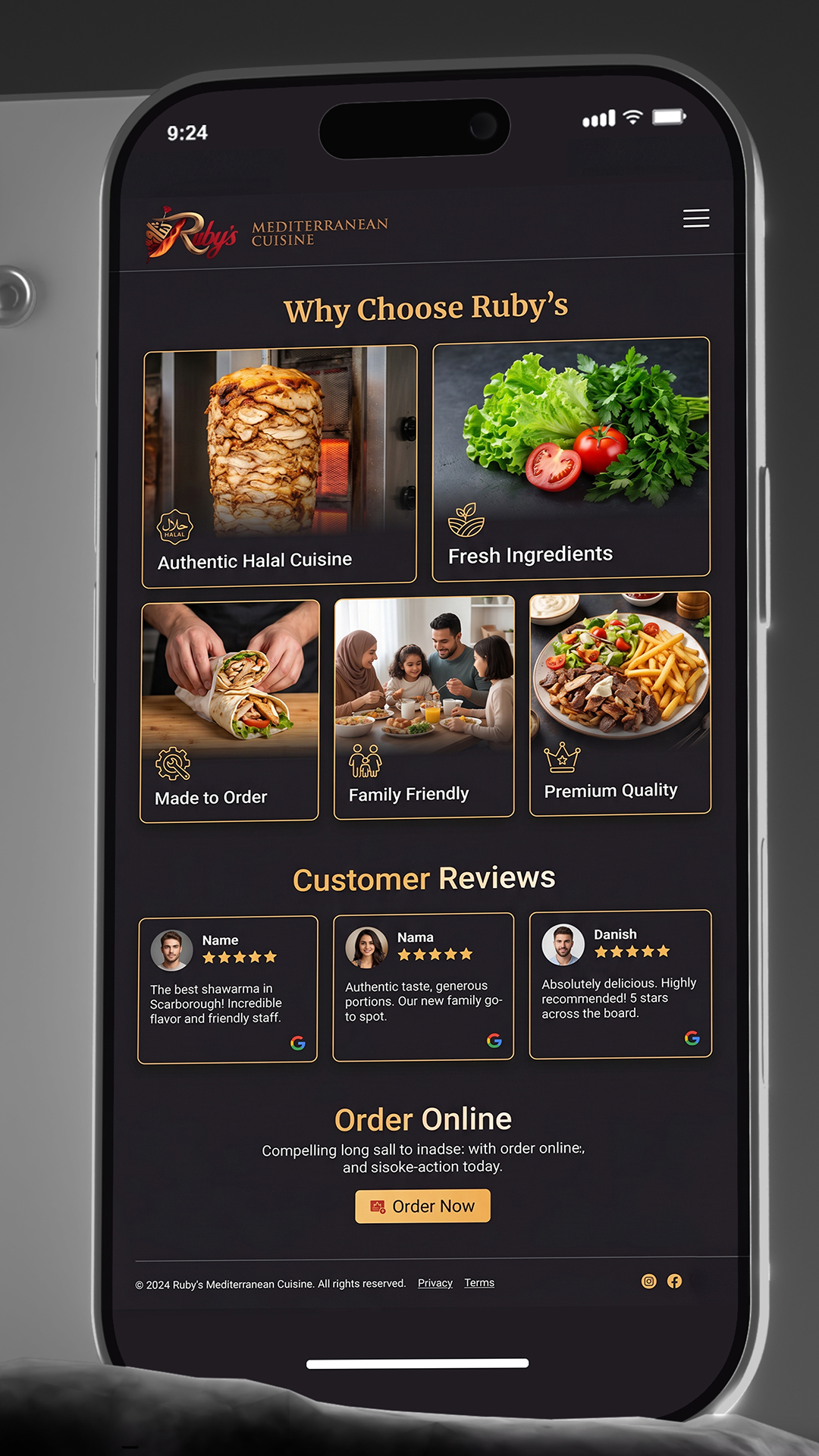 Ruby's Mediterranean Cuisine - work by Meison